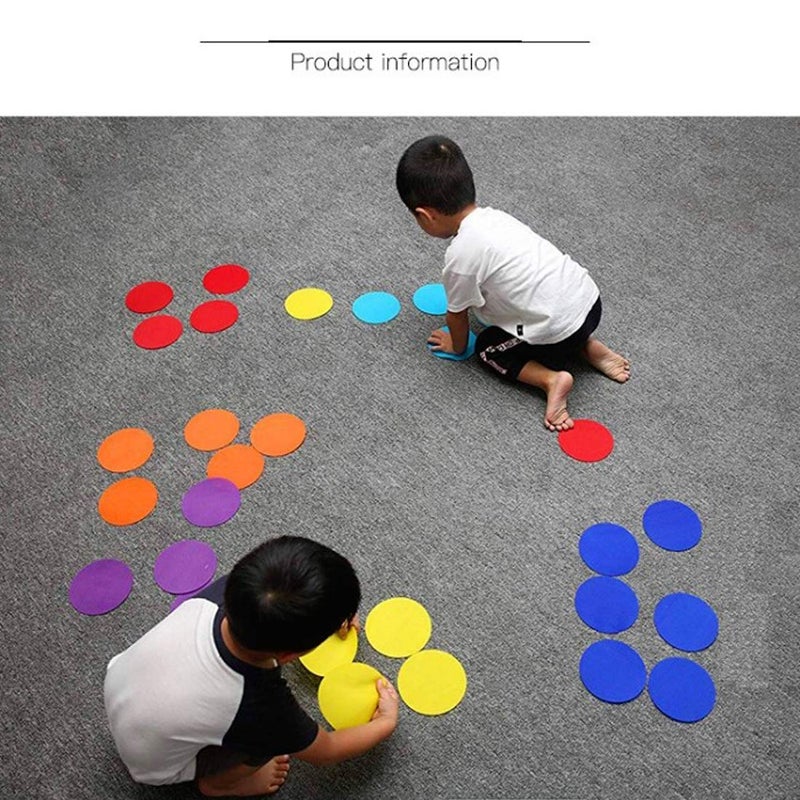 WELSTIK Spot Markers Carpet Markers for Classroom, 4" Rug Circles Marker Dots for Preschool, Kindergarten, and Elementary Teachers,9 Colors (36 Pack) - Image 5